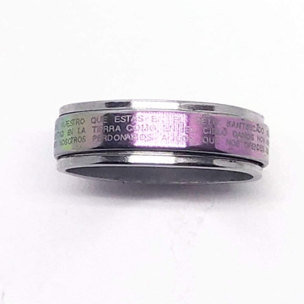 15/$25.  Ring w/The Lord's Prayer in Spanish